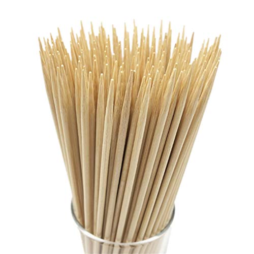 Classic HOPELF 6" Natural Bamboo Skewers for BBQ，Appetiser，Fruit，Cocktail，Kabob，Chocolate Fountain，Grilling，Barbecue，Kitchen，Crafting and Party. Set