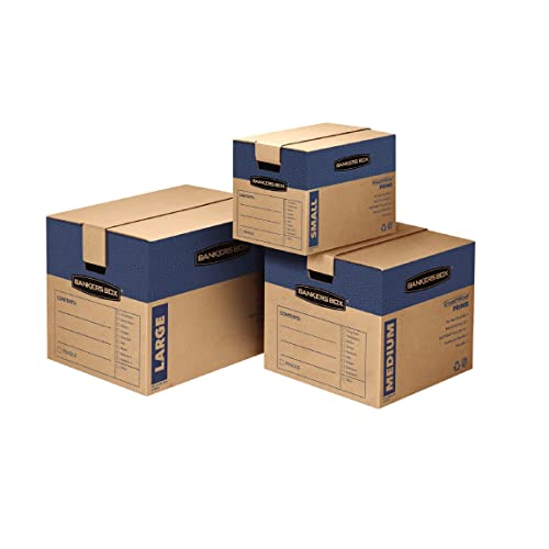 Eco-Friendly Bankers Box Large Prime Moving Box 6 Pack, Reinforced Set