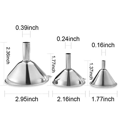 Metal Stainless Steel Funnel, Large Medium Small Funnel