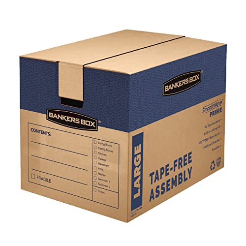 Eco-Friendly Bankers Box Large Prime Moving Box 6 Pack, Reinforced Set