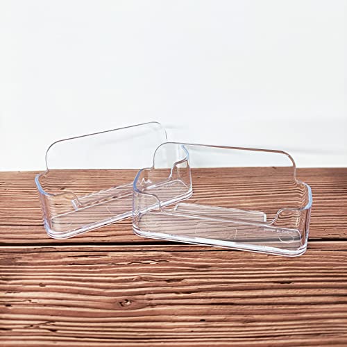 Modern HSYMQ Acrylic Business Card Holder for Desk, Clear Plastic Collection